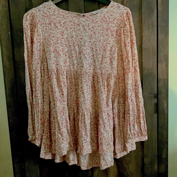 American eagle bundle two floral print tops size XS tunic and cropped - Picture 3 of 8